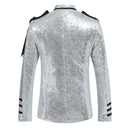 Silver Sequin Jacket back