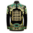 black embroidered tuxedo back