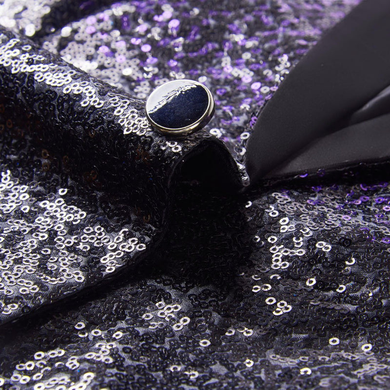 Gradient Purple and Black Suit - details