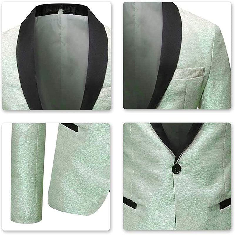 light green suit for men details