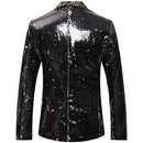 black and silver tuxedo back