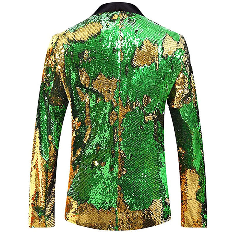 gold and green tuxedo back
