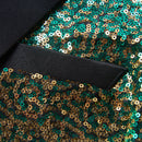 Sequin Tuxedo Jacket Green Gold details - 6