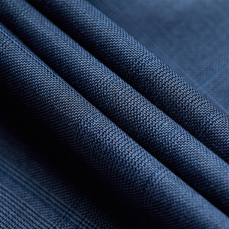 Subtile Grid Navy Blue Suit fabric