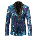 Teal sequin tuxedo - 1