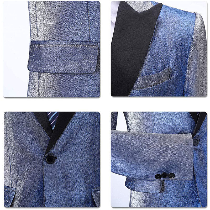Greyish Blue Tuxedo details