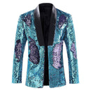 Blue Sequin Tuxedo