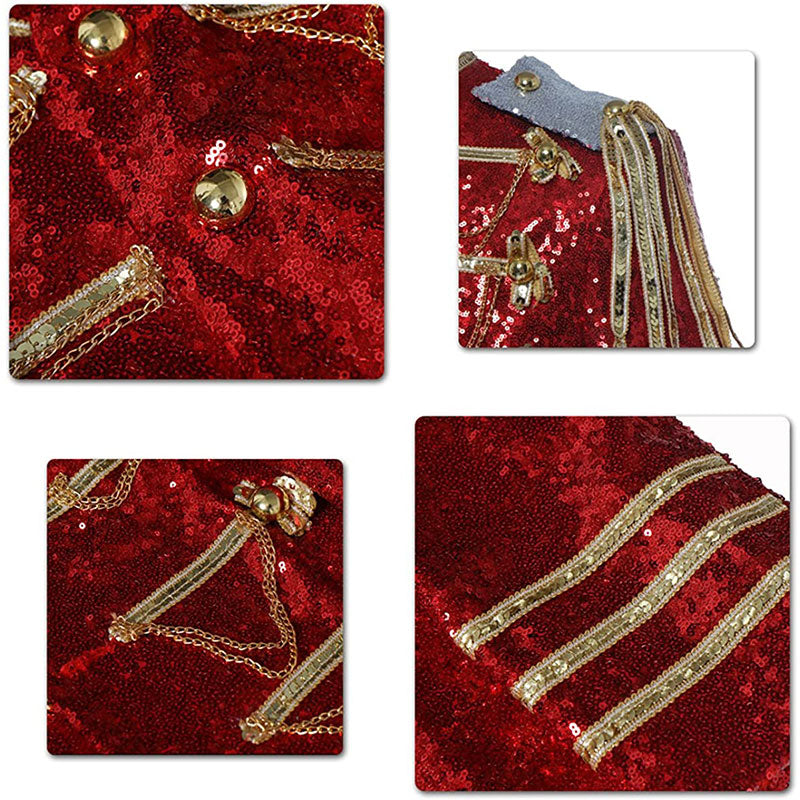 Red Sequin Jacket details