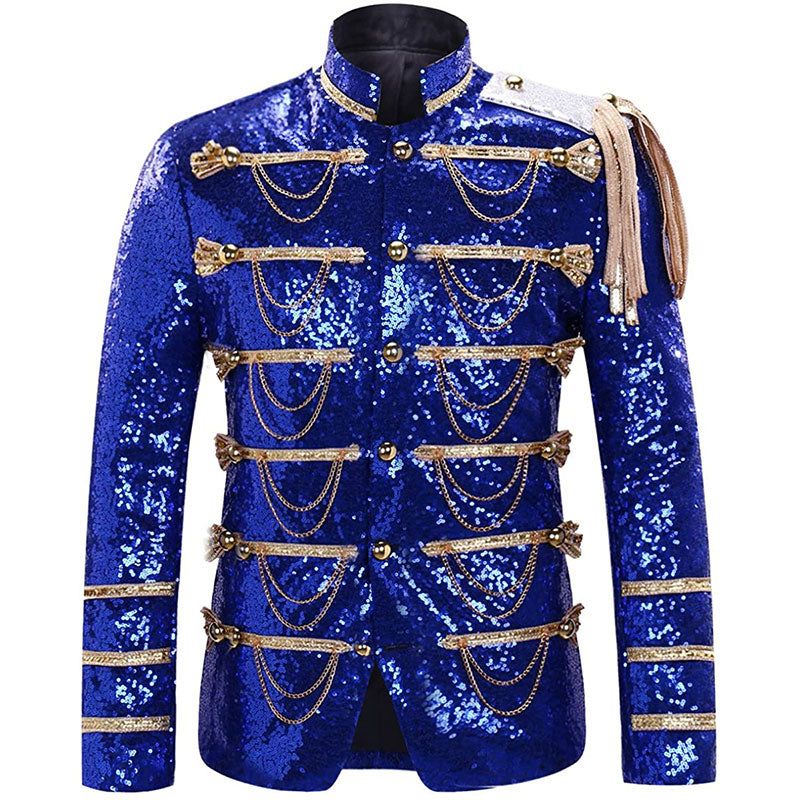 Navy Blue Sequin Jacket 
