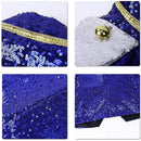 Navy Blue Sequin Jacket  details - 6