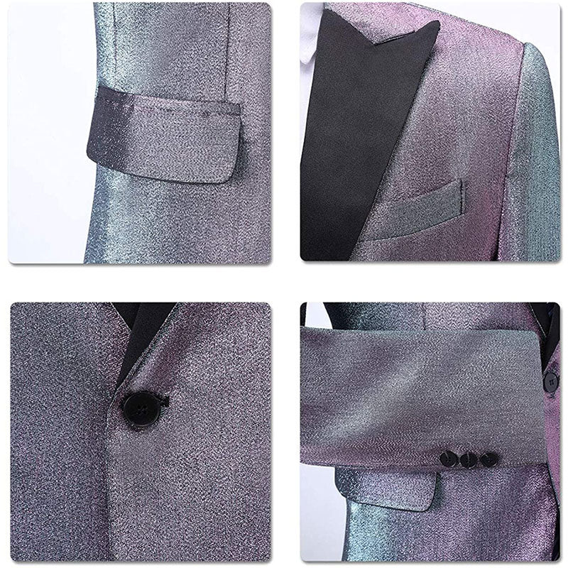 Silver tuxedo details