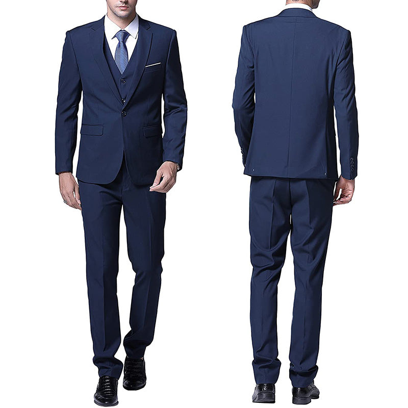 navy blue 3 piece suits - 3