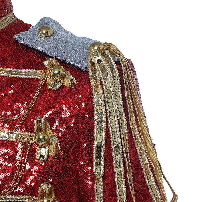 Red Sequin Jacket details - 3