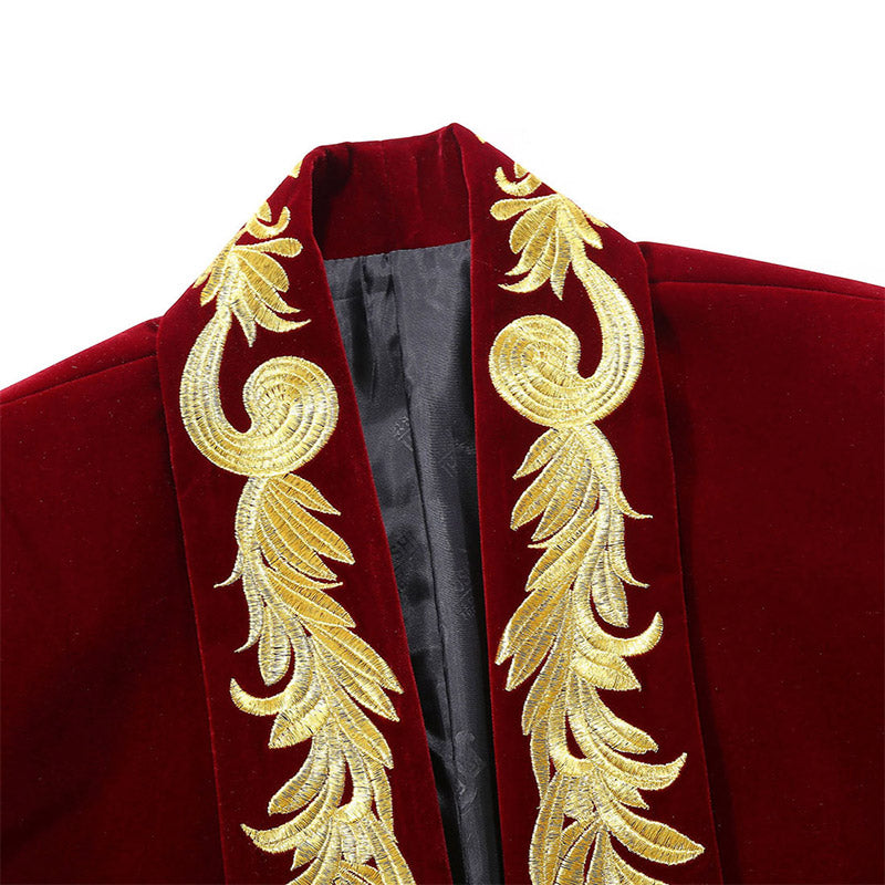 burgundy jacket collar