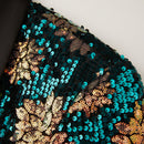 Forest Green teal tuxedo details