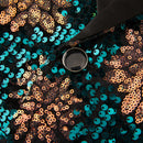 Forest Green teal tuxedo details - 3