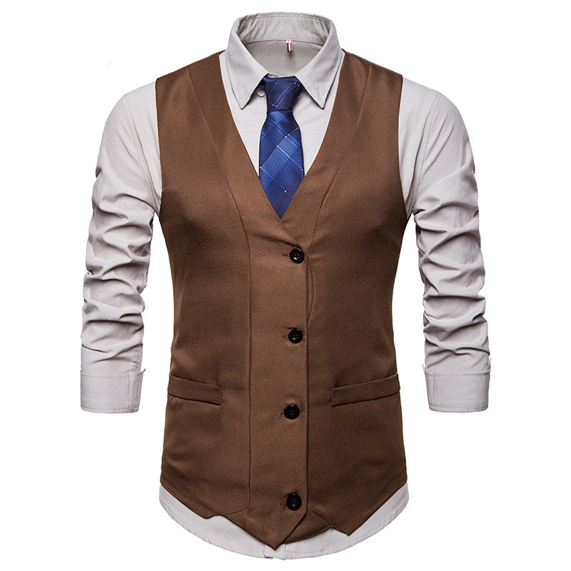 Men's Classic Single Breasted Vest 3 colors