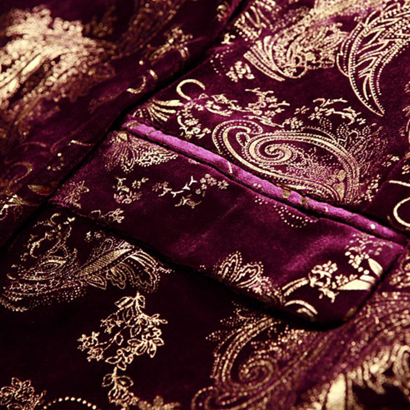 Men's Metallic Print Tuxedo Purple - www.tuxedoaction.com