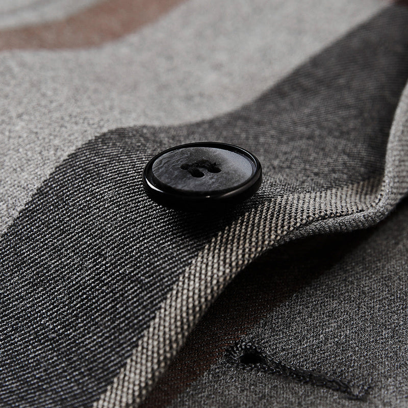 Plaid Light Grey Tuxedo details - 3