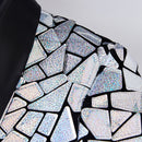 silver prom suit details - 2