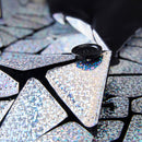 silver prom suit details - 1