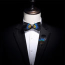 Pajarita de plumas naturales hecha a mano, azul y verde, 2 estilos