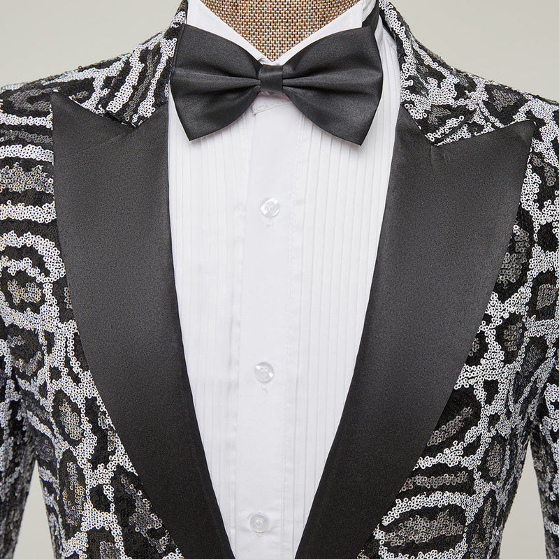 Leopard black and silver tuxedo - 2