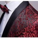 Embroidery Burgundy Blazer details