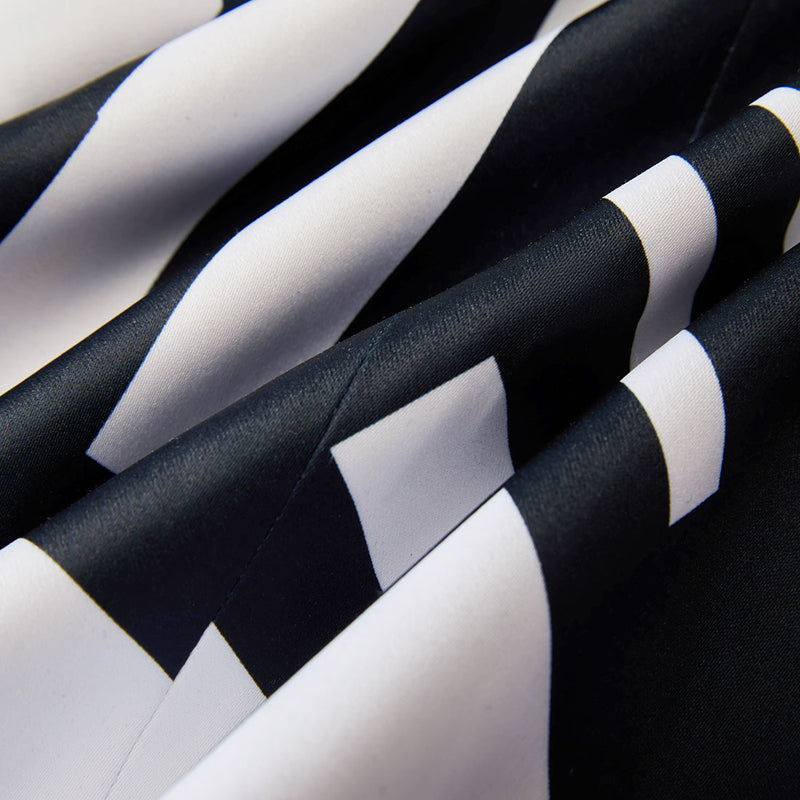 black and white suit fabric