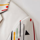 Patchwork Printed Blazer details