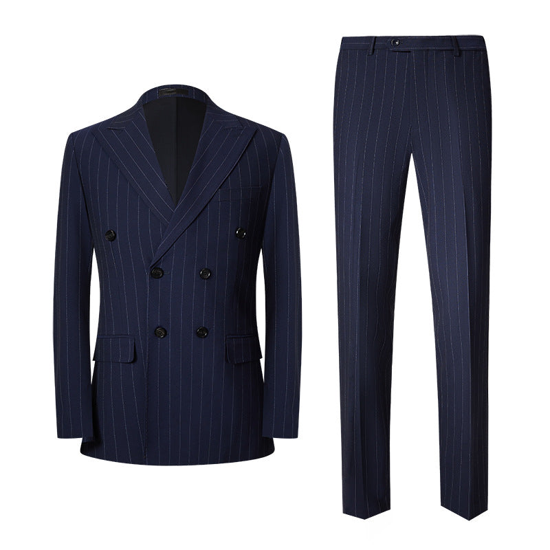 Pinstripe navy blue tuxedo