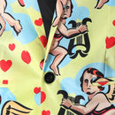 Costume imprimé 3 pièces pour homme, thème Saint-Valentin, 4 couleurs 