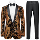 Gold Sequin Black Tuxedo