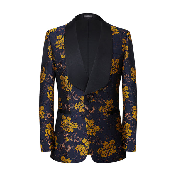 ジャケット・アウター Tuxedo cloth Embroidered Coat Amazon.com: Floral Sequin Embroidery Suit Jacket Men Wedding
