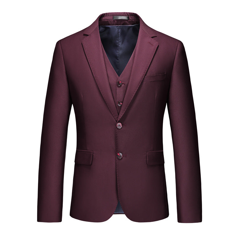 Burgundy Business Suit - 1