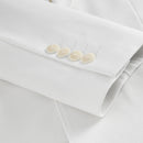 Traje de boda blanco liso de tres piezas con dos botones para hombre