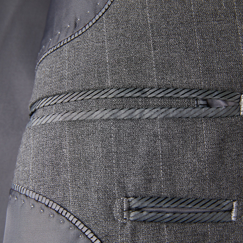 men grey suits details