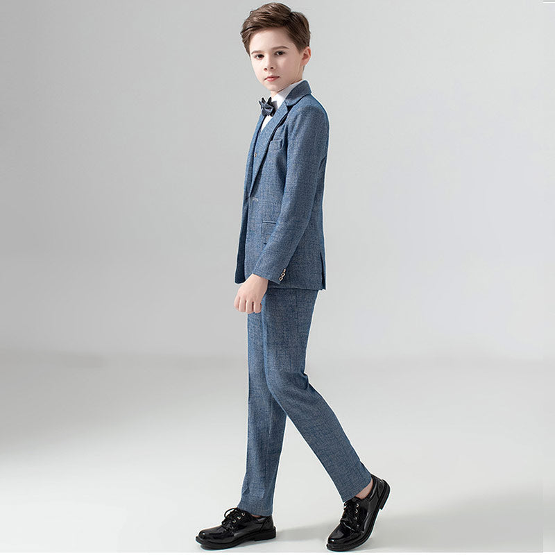 Boy's Classic 3-Piece Suit Formal Tuxedo Blue