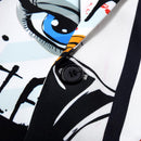 Graffiti Print Casual Suit - details