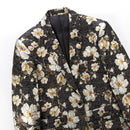 Floral Black Blazer Overall