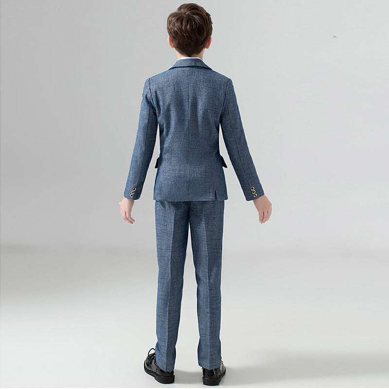 Boy's Classic 3-Piece Suit Formal Tuxedo Blue