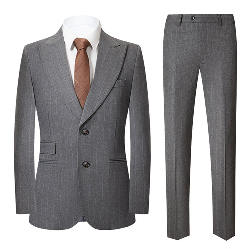 Steel Grey Plain 2-Piece Suit