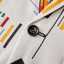 Patchwork Printed Blazer details