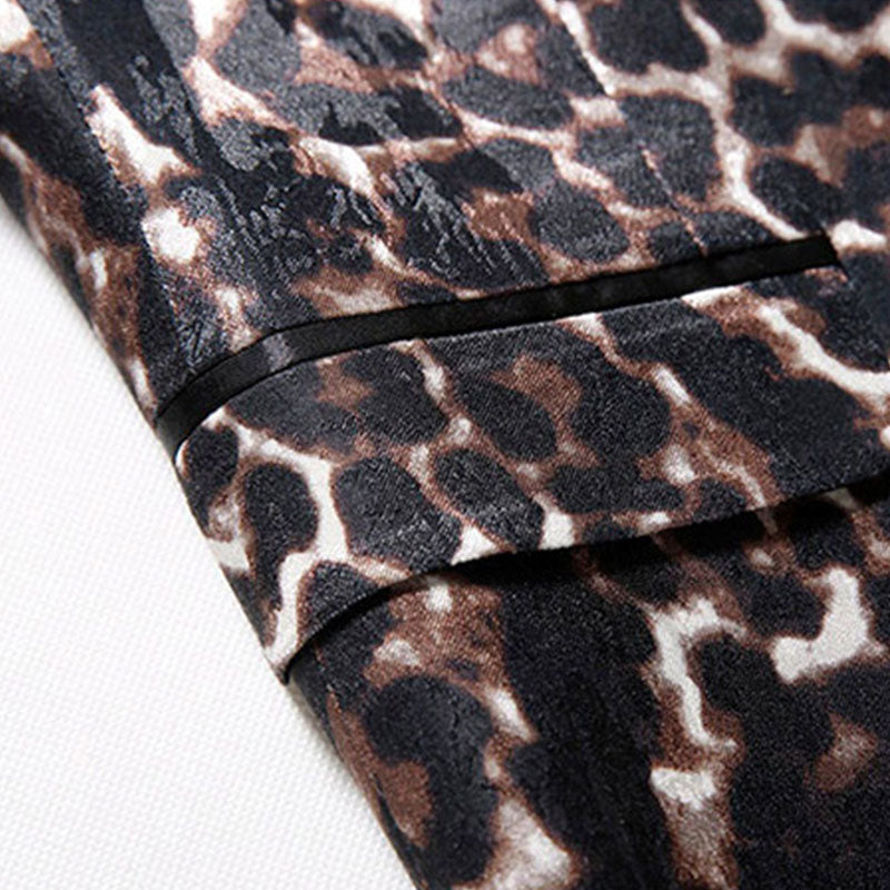 Leopard Print Black Blazer details - 3