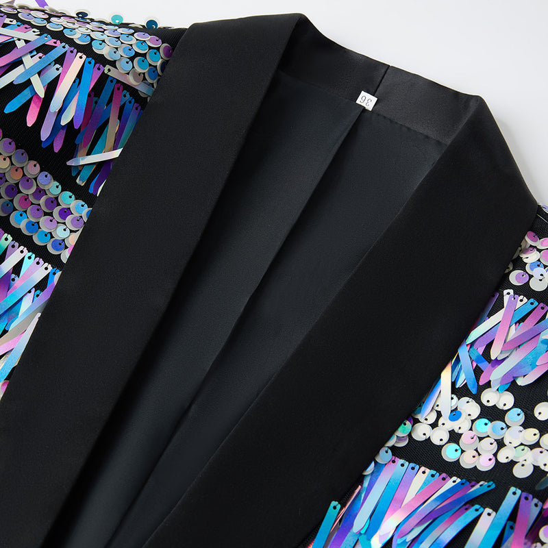Sequin Tassels Colorful Tuxedo-2