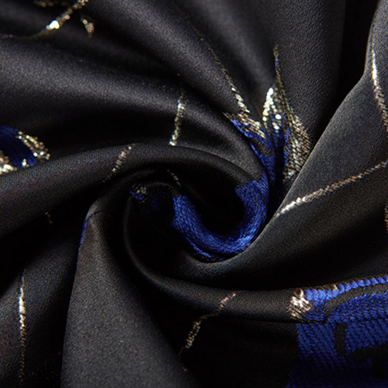 Jacquard Black Suit fabric