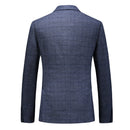 greyish blue suit back