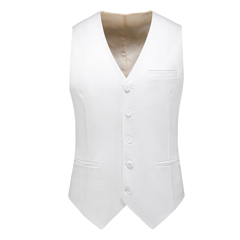White Wedding Suit vest