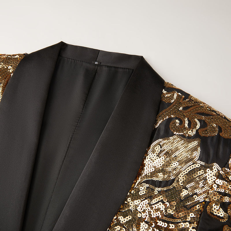 black embroidered tuxedo details - 3