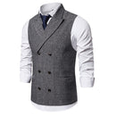 Men's Herringbone Two Breasted Vest